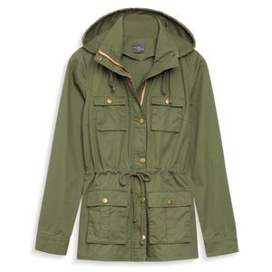 MARKET & SPRUCE Olive Green Anorak Cargo Jacket